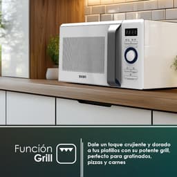 Magnetron met Grill - Combimagnetron Keuken - Snel Eten Opwarmen - 800W Vermogen Grill - 20 Liter Capaciteit - Wit — thumbnail 3
