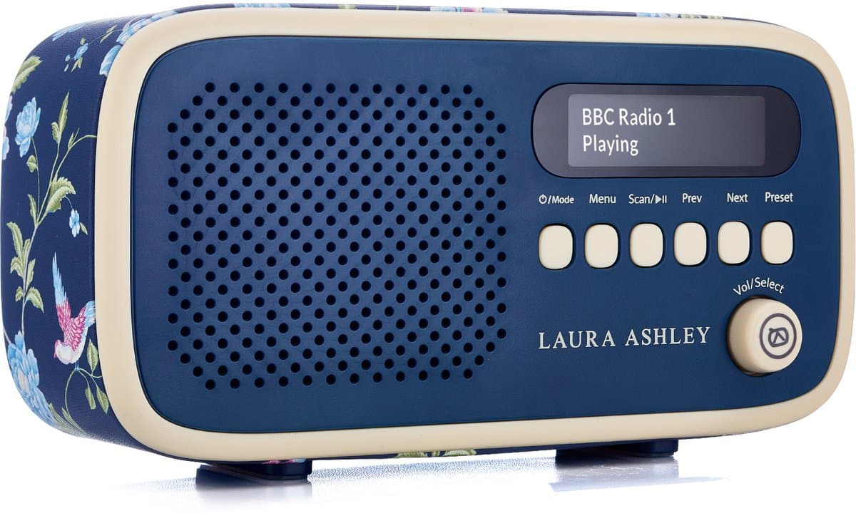 VQ Dexter DAB+/FM Draagbare Radio – Bluetooth – 60 Voorkeuzezenders – LCD Display – Werkt op AA Batterijen – Blauw — afbeelding 1