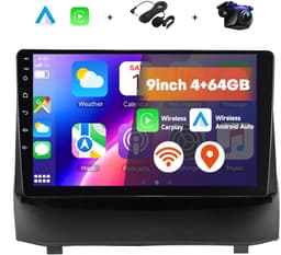 Boscer 2 Din Autoradio - Geschikt voor Ford Fiesta (2009-2014) - Draadloos Apple CarPlay & Android Auto - 9 Inch HD Touchscreen - Android 15 - 4+64GB - GPS Navigatie - WiFi, Bluetooth & USB - Achteruitrijcamera & Microfoon — thumbnail 1
