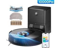 Proscenic Q8 Max plus - Robotstofzuiger met Dweilfunctie - 10,000 Pa - 230㎡ - Zuigkracht -met Reinigingsstation 4L