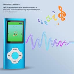 carmdering - MP3 / MP4 Speler - Bluetooth - USB - Shuffle - SD kaart tot 64GB - Voice recorder - Dictafoon - blauw — thumbnail 4