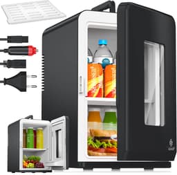 KESSER® K-MKS-2076 - Mini-koelkast - 15 Liter - AC DC 220-240V en 12V - Verwarmingsfunctie - Zwart — thumbnail 1