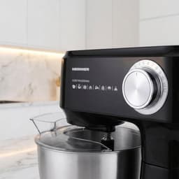 Heinner Keukenmachine 600W – 3,5L RVS Mengkom – 12 Snelheden – Pulse-functie – Planetaire Mixer – Zwart – Inclusief Klopper, Kneedhaak — thumbnail 5