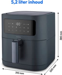 MEDION E40 XL heteluchtfriteuse (5,2 L, airfryer, 2 150 W, 9 automatische programma’s, bakfunctie, frituren zonder olie, touchbediening, LED-display), matgrijs — thumbnail 7