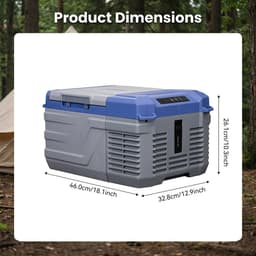 Weelora Koelbox - Koelbox Elektrisch 12V - Koelbox Elektrisch - Koelbox 12V - Compressor Koelkast Met Vriezer - Auto Koelkast - 9 Liter - Multifunctioneel — thumbnail 3