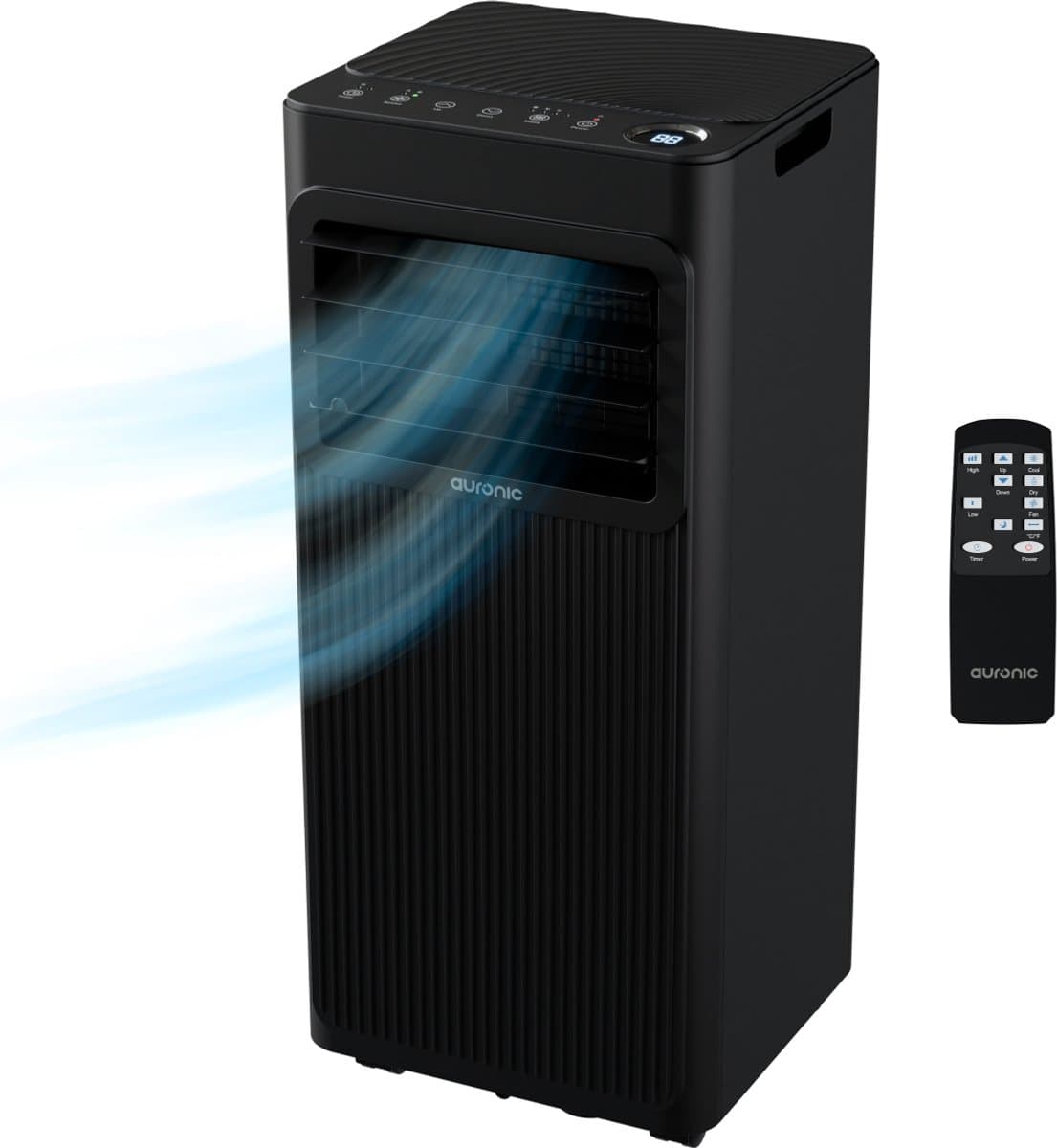 Auronic Mobiele Airco - 7.000 BTU - 3-in-1 - Airconditioning met 2 Raamafdichtingskits - Ventilator - Ontvochtiger - Tot 20m² - Zwart — afbeelding 1