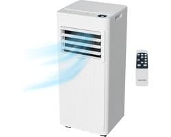 Auronic Mobiele Airco - 7.000 BTU - 3-in-1 - Airconditioning met 2 Raamafdichtingskits - Ventilator - Ontvochtiger - tot 20m² koelen - Wit