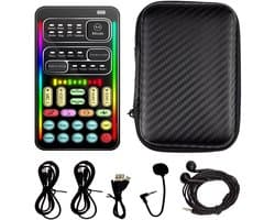 Stemveranderaar - Draagbare Voice Changer - 16 Stemmodi En 8 Geluidseffecten- Led Licht En Fijnafstelling - Compatibel Met Pc Ps4 Xbox En Telefoon- Voor Gaming Feesten En Online Chat