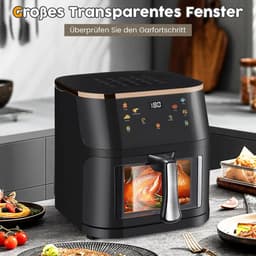 Seth Select Airfryer Oven 9L – Digitale Luchtfriteuse met Display – 6 Programma’s – Kijkvenster & Vaatwasserbestendige Mand — thumbnail 6