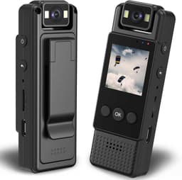 Deze draagbare mini-bewakingscamera met hoge resolutie (1080p) beschikt over een 180° draaibare lens, een batterijduur van 6 uur en bewegingsdetectie, waardoor hij geschikt is voor sporten, fietsen, reizen en andere situaties. — thumbnail 1