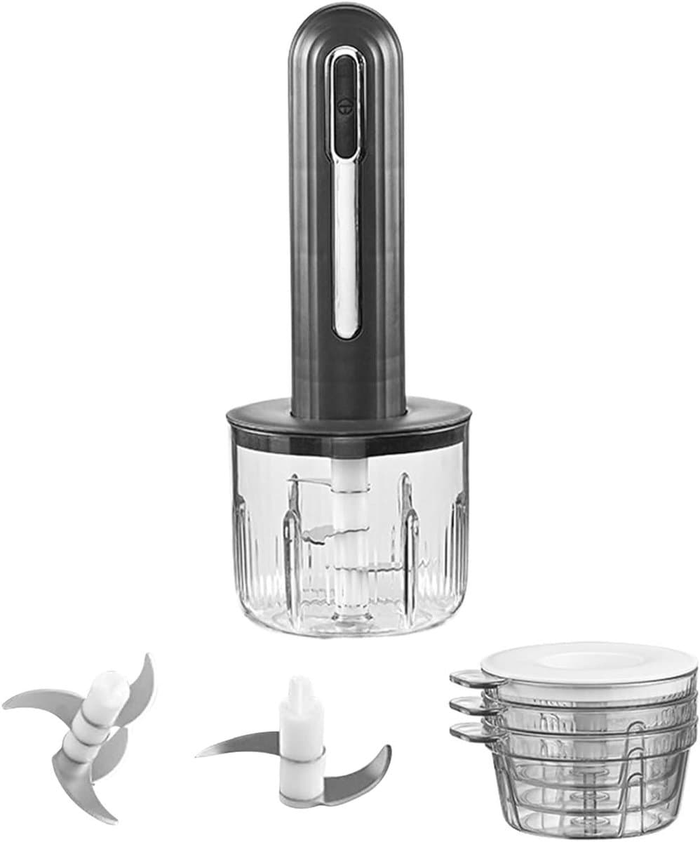 Mini Keukenhakker - Draadloze Hakker - Maaltijd Voorbereiden - USB Oplaadbaar - 400 ml Kom - Zwart — afbeelding 1