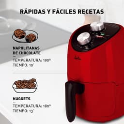 Heteluchtfriteuse - Airfryer - Gezond Koken - Olievrij - 2 Liter - Rood — thumbnail 4