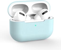 Hoesje geschikt voor Apple AirPods Pro - Siliconen case - AirPods cover - Protective case - Beschermhoes - Hoes oortjes - Softcase - Oplaadcase bescherming - Krasbestendig - Lichtblauw - 1 stuk - Jony — thumbnail 1
