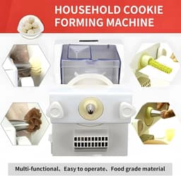 Koekjesmaker Machine - Bakvorm - Zelf Koekjes Maken - 8 Spuitmondjes Inbegrepen - 34.5 cm - Wit — thumbnail 5