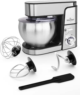 Swiss Haus® KM2207 Keukenmachine 1500W – 7L RVS Keukenrobot – 6 Snelheden + Pulse – Multifunctionele Standmixer met Accessoires – RVS — thumbnail 1