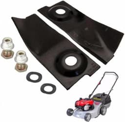 Grasmaaier Messen - Reserveonderdelen Gazon - Gazon Onderhoud - Hoge Hardheid Metaal - 125x45mm - Zwart — thumbnail 1