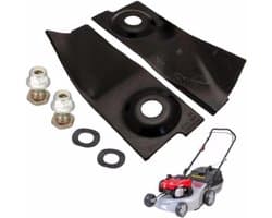 Grasmaaier Messen - Reserveonderdelen Gazon - Gazon Onderhoud - Hoge Hardheid Metaal - 125x45mm - Zwart
