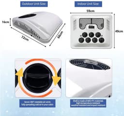 Lifero Airconditioning - Caravan Airco - Dak Airco Kamperen - 2300W Airconditioner voor RV, camper, Vrachtwagens, Boten - Dakmodel — thumbnail 9