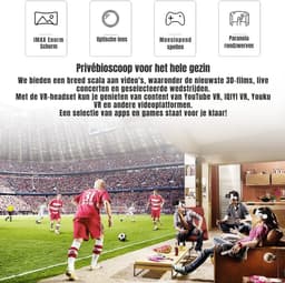 ZMR® VR Bril met Controllers - VR Bril - VR Games - Zwart/Grijs - 14cm x 18cm x 11cm — thumbnail 2