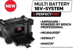 PerfectPro ROCKHART 18V - Multi Battery 18 systeem - FM / DAB+ - Bluetooth - bouwradio 230V/18V - IP44 - RH4-18V — thumbnail 4