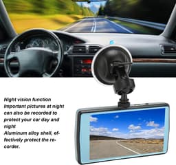 Tomantery Car Dash Cam met Nachtzicht - 4.5 Inch 170° Wide Angle HD Recorder — thumbnail 3
