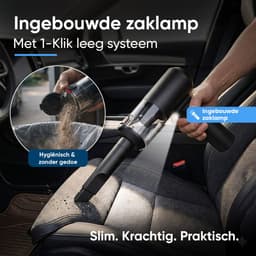 CarMe 2-in-1 Auto Stofzuiger Pro - Zuigen & Blazen - Kruimeldief - 8 Opzetstukken - Oplaadbaar - Handstofzuiger - Air Duster - Zwart — thumbnail 5