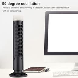 aladdien - Bladloze Toren Ventilator - Stil en Draagbaar - Voor Thuis en Kantoor - Oscillatie - Energiezuinig - Compact en Modern — thumbnail 5