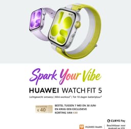 HUAWEI WATCH FIT 5 Wit Smartwatch - Premium ontwerp - Geavanceerde Buiten workoutmogelijkheden - Professioneel gezondheidsmonitoring met TruSense - Compatibel met iOS & Android — thumbnail 2
