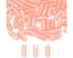 20 Stuks Lange Acryl Tube Kralen voor Handgemaakte Sieraden, DIY Decoraties en Beadwork, 8mm x 20mm met Draadgat