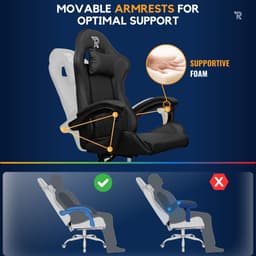 Ranqer Apollo Bureaustoel - Gaming stoel / Gaming Chair - Gamestoel - zwart — thumbnail 10