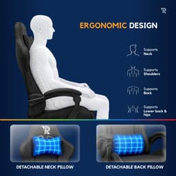 Ranqer Apollo Bureaustoel - Gaming stoel / Gaming Chair - Gamestoel - zwart — thumbnail 13