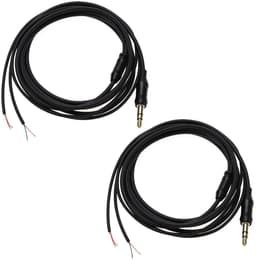 Golden crown - Hoofdtelefoon reparatie kabel - 3,5 mm jack connector - Zwart - Audio kabel - 2 stuks - Geschikt voor hoofdtelefoons — thumbnail 1