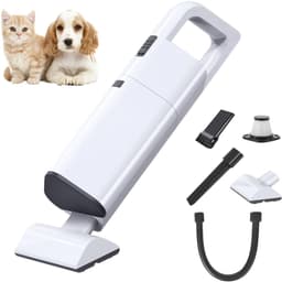Dierenhaar stofzuiger-Kruimelzuiger - handheld huisdier haar verwijderaar-draadloze stofzuiger voor huisdieren-honden katten haar remover-compact mini stofzuiger-AKS-801-wit — thumbnail 1