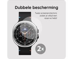 Just in Case screenprotector geschikt voor Samsung Galaxy Watch 8 40mm - 2 stuks - Gehard Glas