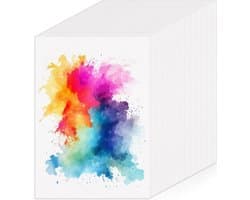 120 Vellen A6 Aquarelpapier - 300 gsm Watercolor Blok, Wit, 10.2 x 15.2 cm, Perfect voor Schilderen, Tekenen en Kunstprojecten
