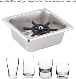 Automatische Glas Spoeler - Bekerspoeler Aanrecht - Snel Glazen Wassen - Hoge Druk Reiniging - 11.5cm Diameter - Zilverkleurig — thumbnail 4