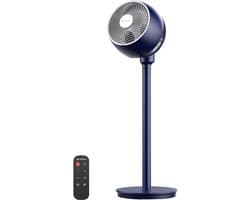 Stille Ventilator - Luchtcirculator - Zomerse Koelte - 12 Snelheden - 100 cm Hoog - Blauw