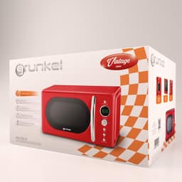 20 liter capaciteit Magnetron MW-20 vintage design 5 standen ontdooi timerfunctie 700 W digitaal rood — thumbnail 2