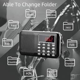 Noodradio - Radio Voor Noodsituatie - Radio Op Batterij - Noodpakket - Radio Oorlog - Radio Voor Rampen - Zwart - Noodrantsoen — thumbnail 5