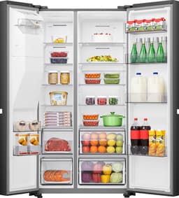 ETNA AKV879IZWA - Amerikaanse koelkast - Zwart - 179 cm - No-Frost - MultiFlow 360° - LED display en IJsdispenser voor ijsblokjes - Flessenrek — thumbnail 7