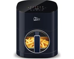 Uten Airfryer XXL 200E - Dual Blaze Technologie - Hetelucht friteuse - 5.5 liter - 14 programma's - 40ºC tot 200ºC - PFAS vrij - 2000W - Rond Venster - Saffier Blauw