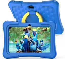 Elementkey Ai-Kids Max – 7 Inch KinderTablet – 32GB Intern + 64GB Micro SD – Voor En Achtercamera – Android 13 - IPS-scherm – 2GB RAM - SIM – WiFi 6 - Blauwe Hoes — thumbnail 1
