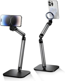 Telesin Live Streaming Desktop Stand met MagSafe - Telefoonhouder In Hoogte Verstelbaar 27-47cm - Stabiele Bureaustandaard - Aluminiumlegering — thumbnail 2