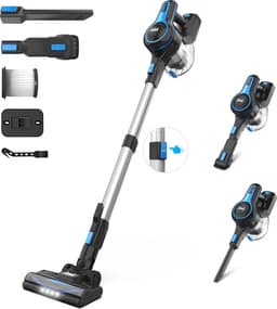 Mygroot - Draadloze stofzuiger - 6-in-1 - Oplaadbare lichtgewicht - Steelstofzuiger - 2200mAh batterij - Blauw - Voor huishoudelijke reiniging - Auto - Kantoor. — thumbnail 1