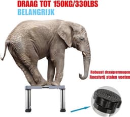 Wasmachine-Onderstel Met Verstelbare Breedte En Hoogte - Standaard Voor Koelkast Droger En Vriezer - Hoge Belasting Tot 150 Kg - Ideaal Voetstuk — thumbnail 3