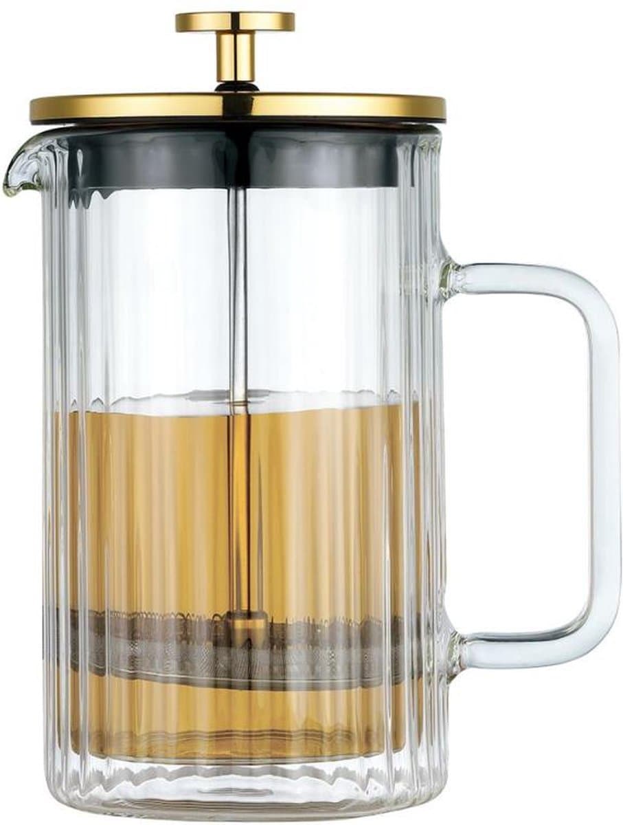 Klausberg Piston Koffie-/Thee Zetter - Glas - 0.6L - Theepress | theemaker| theezetter| French press voor koffie en thee — afbeelding 1