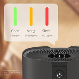 Duux Bright 2 Smart Luchtreiniger - 210 CADR geschikt voor 42m² - Air Purifier met Luchtkwaliteitsindicator en Ionisator - Zwart — thumbnail 3