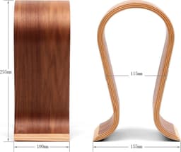 Headset Standaard - standaard voor koptelefoon - koptelefoonhouder - Koptelefoon Haak - Hoofdtelefoon Hanger - Houten - 255*100*155MM - hout kleur — thumbnail 5