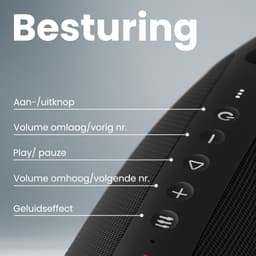 Auronic Boombox - Draadloze Speaker - Muziek box - AUX en SD-kaart Aansluiting - Zwart — thumbnail 4
