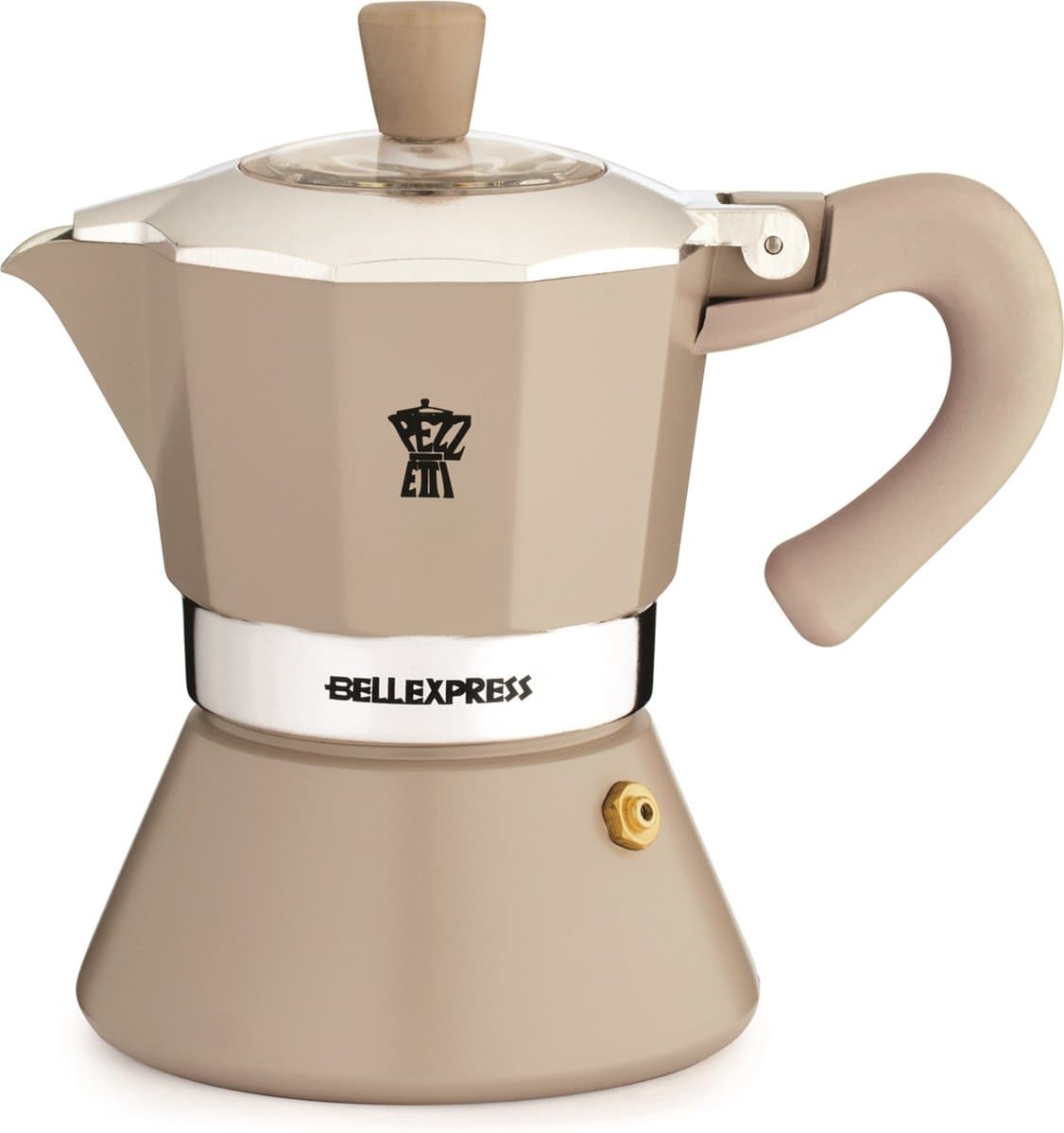 Pezzetti espressomaker - koffiemaker - 6 kops - aluminium - brons - inductie - gas - elektrisch - percolator - moka pot — afbeelding 1